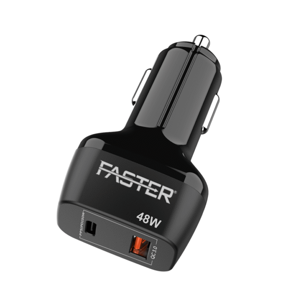 FASTER C7-PD 48w Fast Car Charger PD2.0,PD3.0 & PPS QC 4.0A Supported