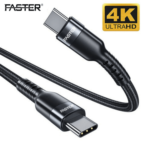 FASTER FC-100W Type-C To Type-C 5A PD Cable QC4.0 And PD3.1 Compatible