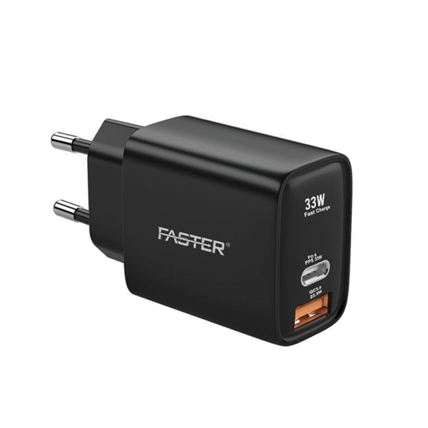 FASTER PD-33W Dual Port USB 22.5W Quick Charge 3.0 Fast Wall Charger